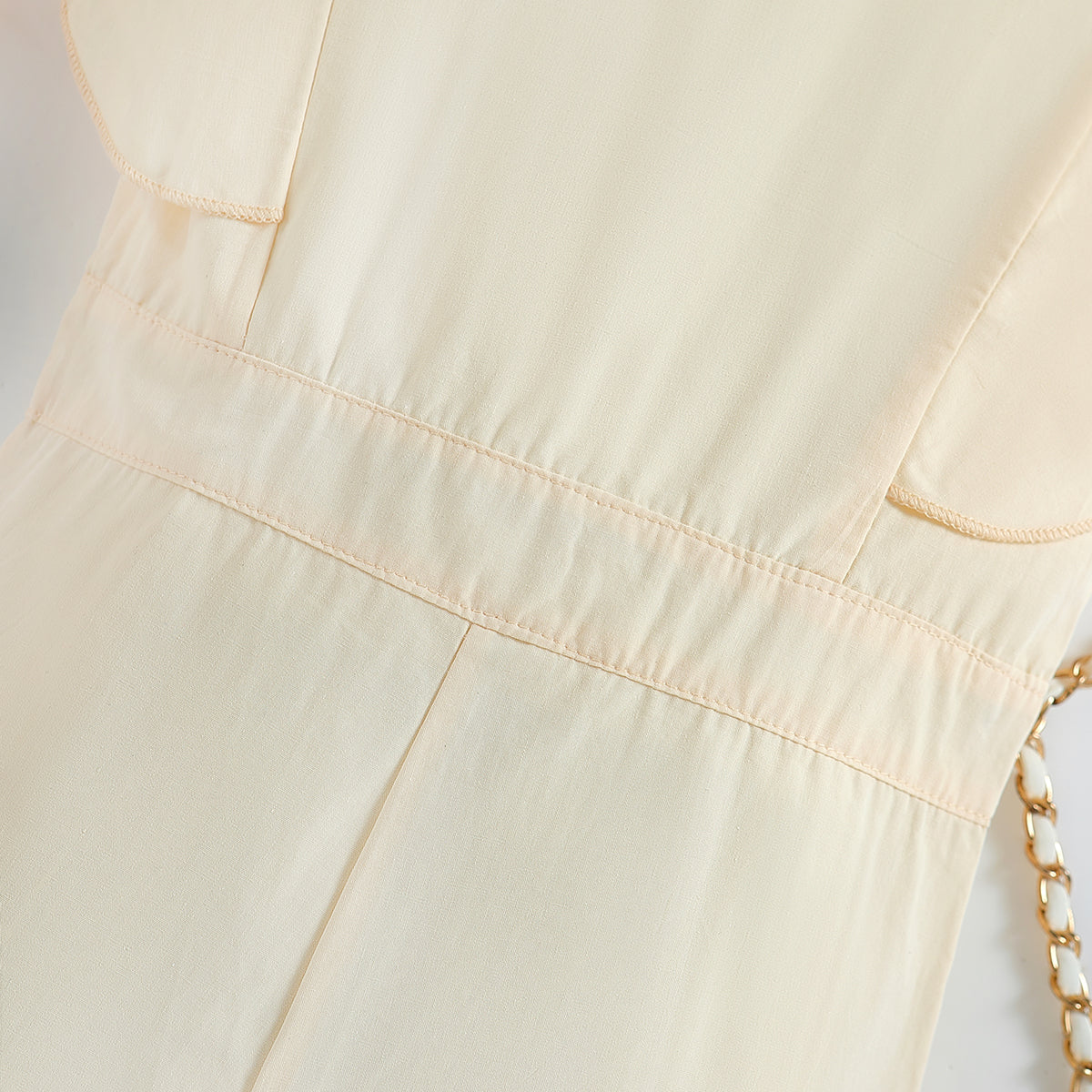 Girls White with Ruffles Cotton Playsuit