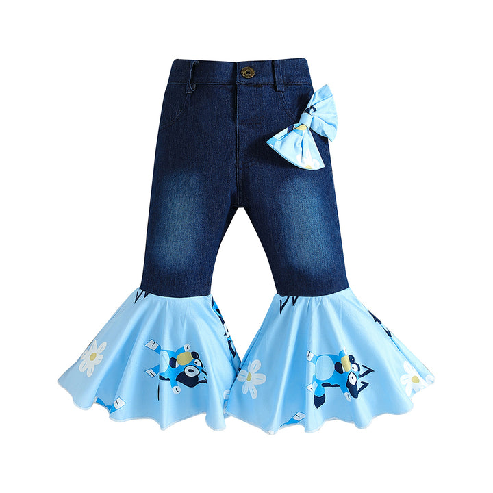 Girls Blue Straight Fit Light Fade Jeans