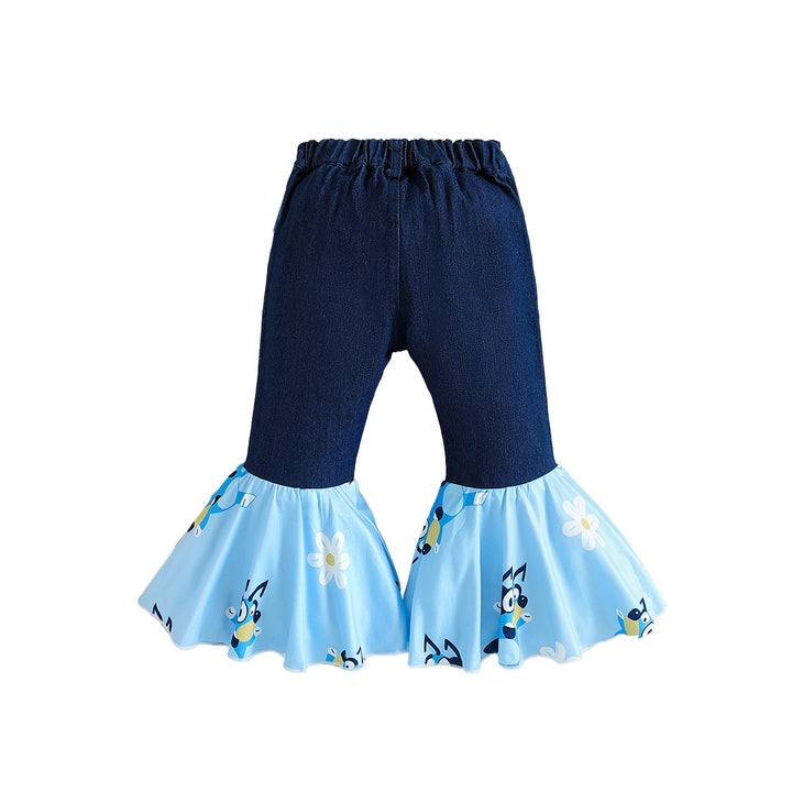 Girls Blue Straight Fit Light Fade Jeans