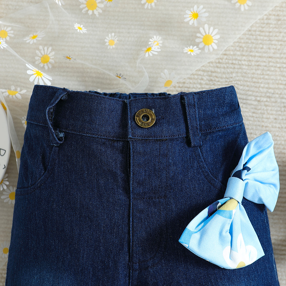 Girls Blue Straight Fit Light Fade Jeans