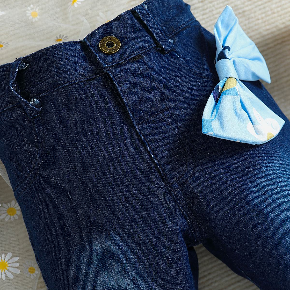 Girls Blue Straight Fit Light Fade Jeans