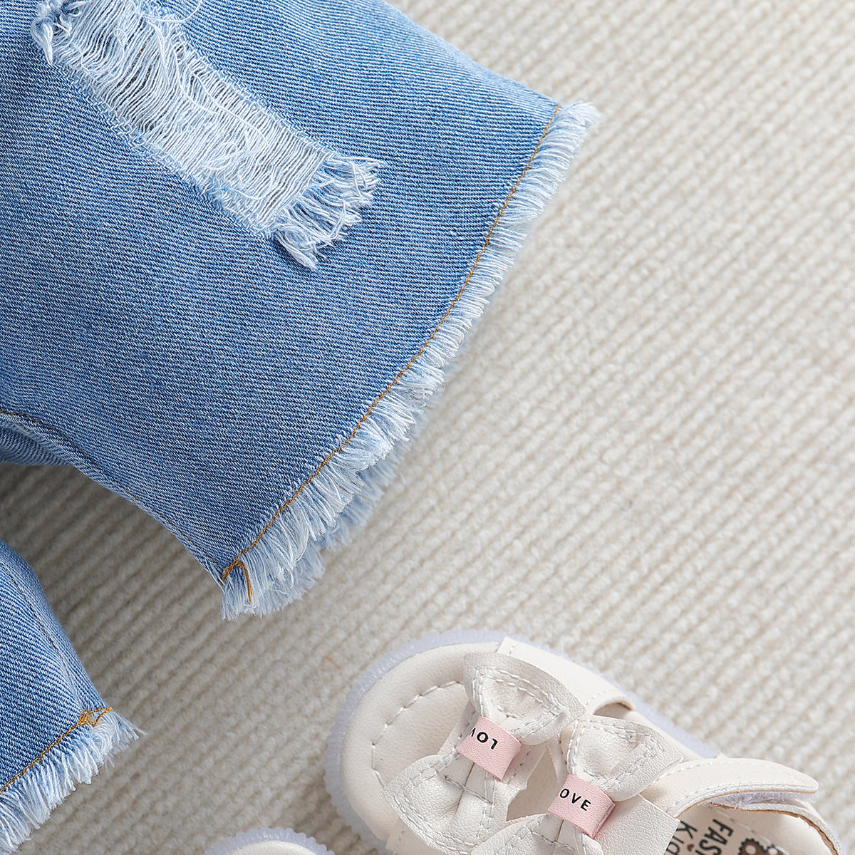 Boys Blue Mid-Rise Rapid-Dry Denim Shorts