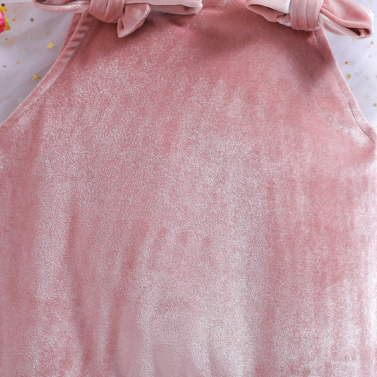 Girls Pink Shoulder Straps Sleeveless Ruffled Basic Jumpsuit