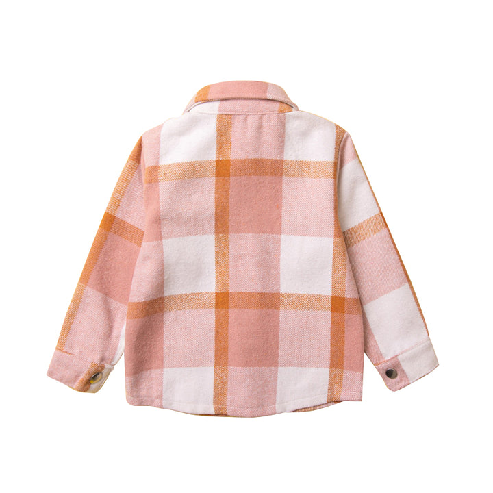 Boys Pink Tartan Checked Cotton Casual Shirt