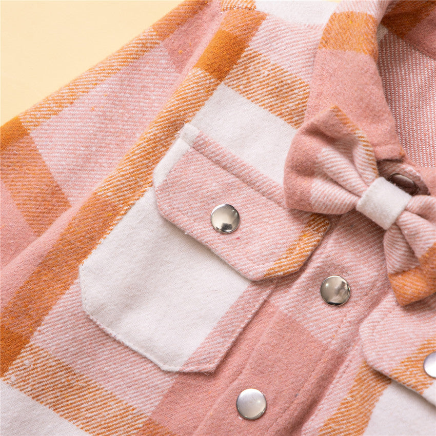 Boys Pink Tartan Checked Cotton Casual Shirt