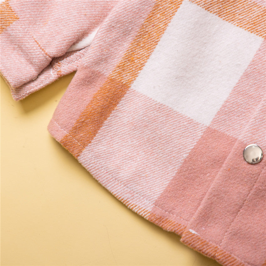 Boys Pink Tartan Checked Cotton Casual Shirt