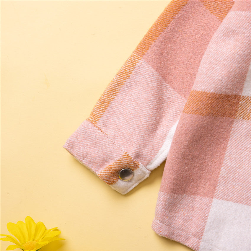 Boys Pink Tartan Checked Cotton Casual Shirt