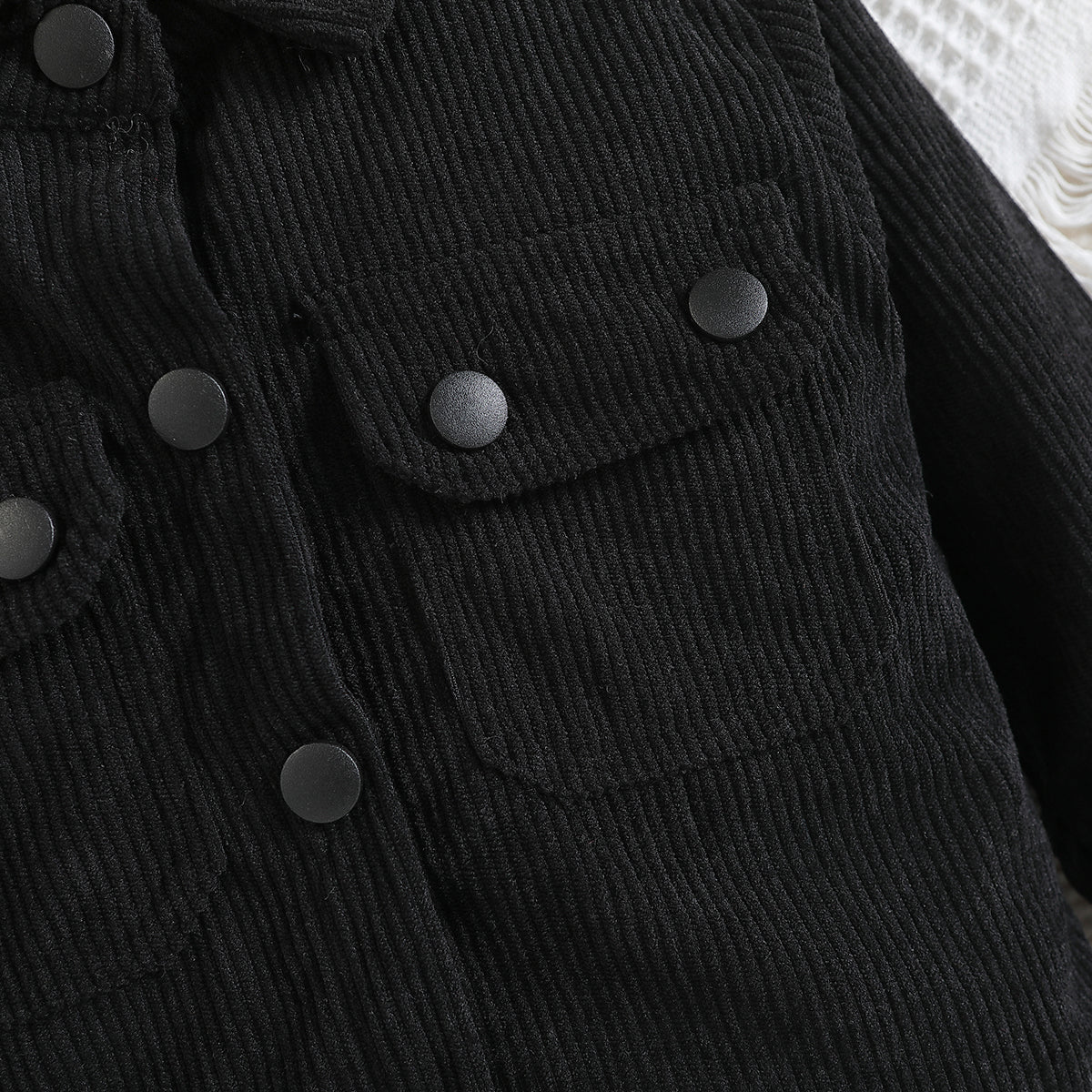 Boys Black Striped Hooded Long Sleeves Cotton Tailored Jacket