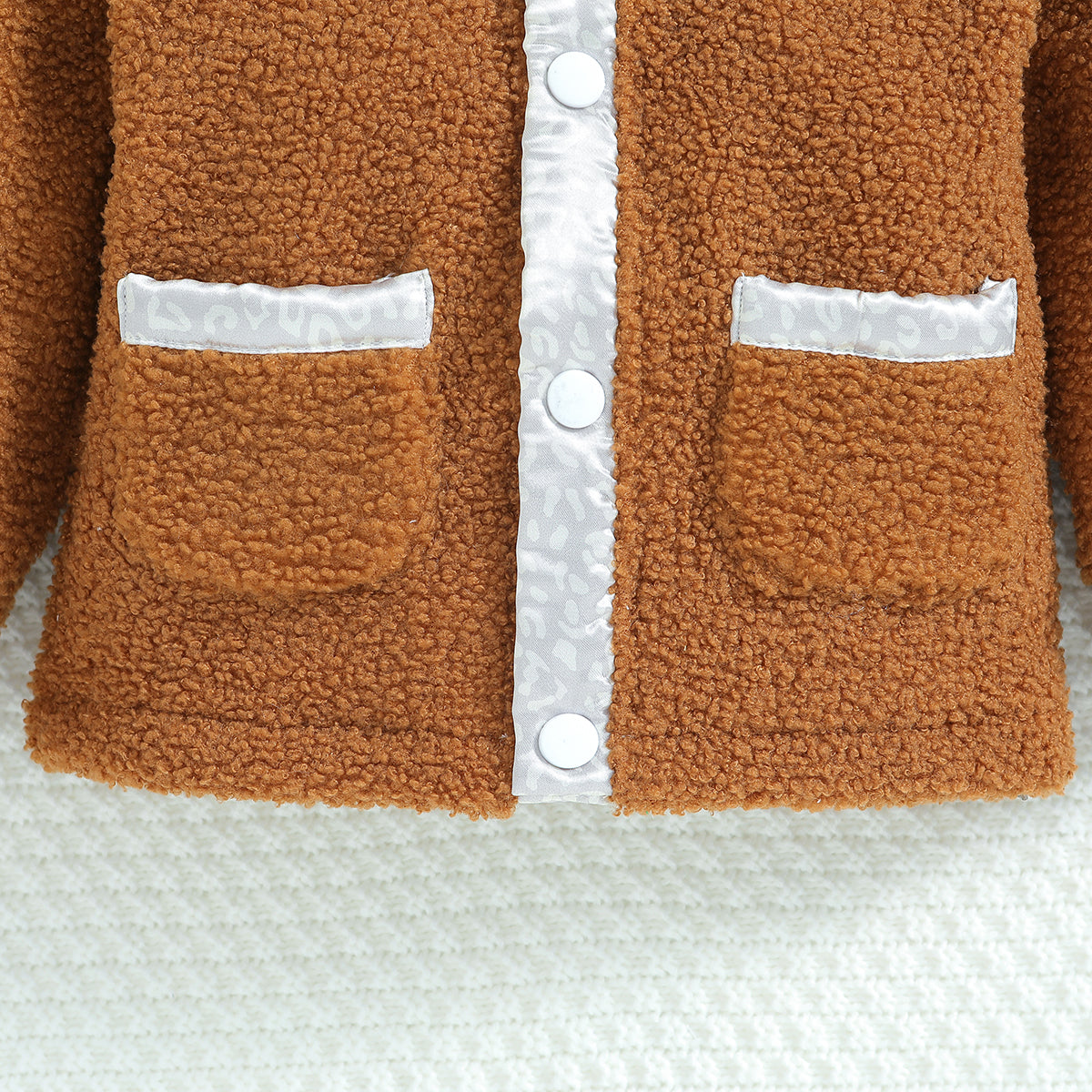 Boys Brown Insulator Outdoor Cotton Open Front Jacket