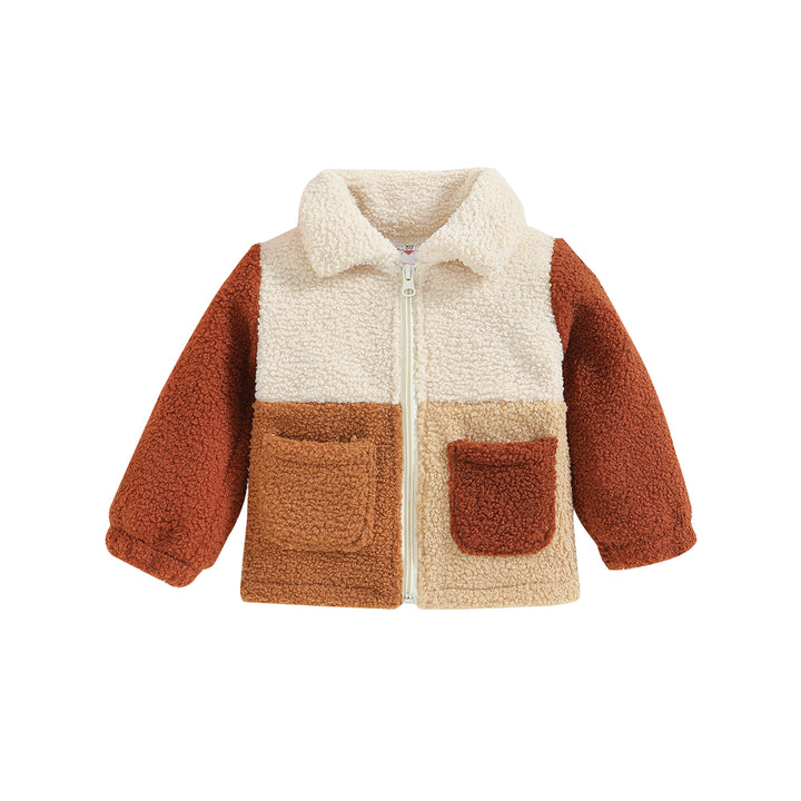 Boys Brown Colourblocked Insulator Cotton Tailored Jacket