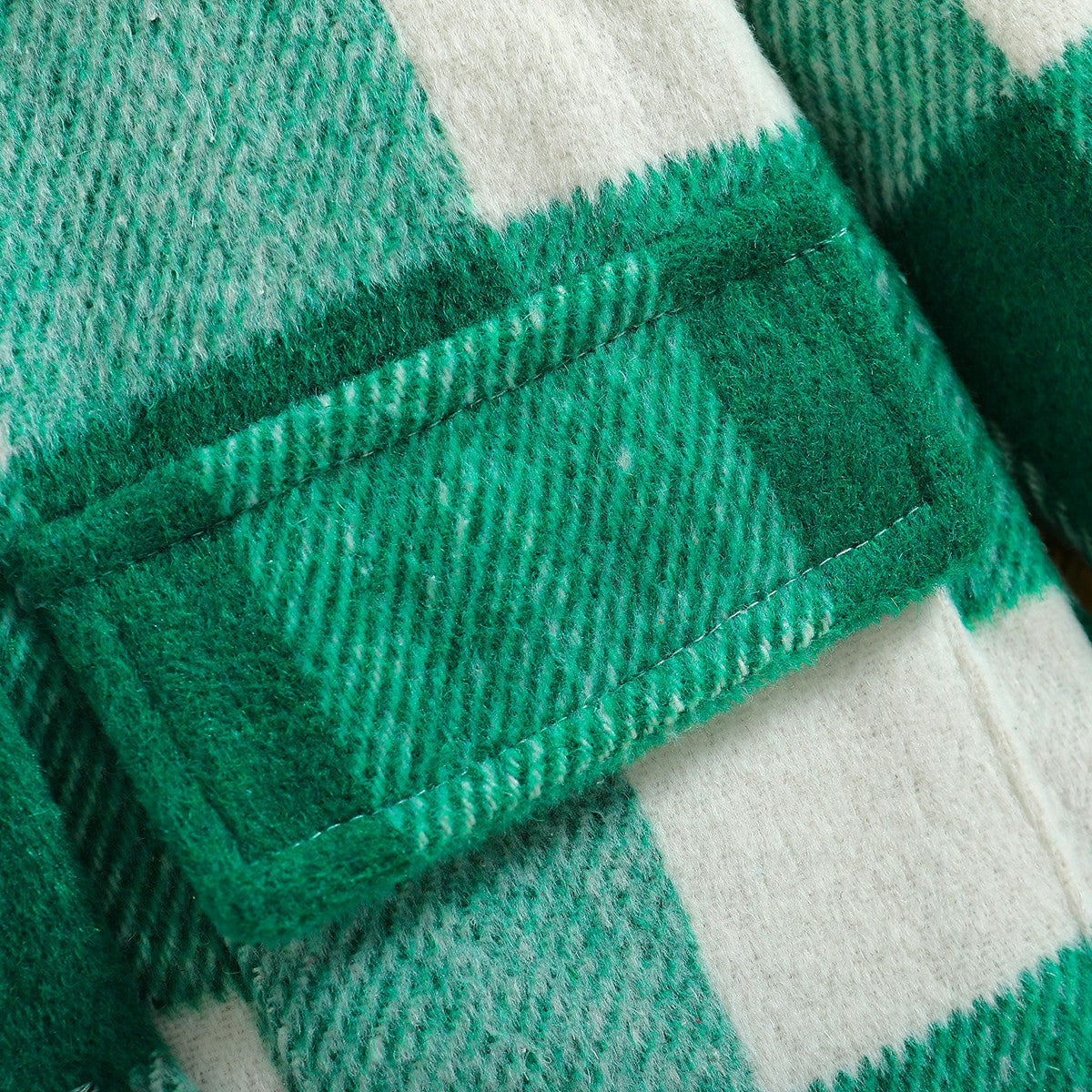 Boys Green Checked Windcheater Cotton Tailored Jacket