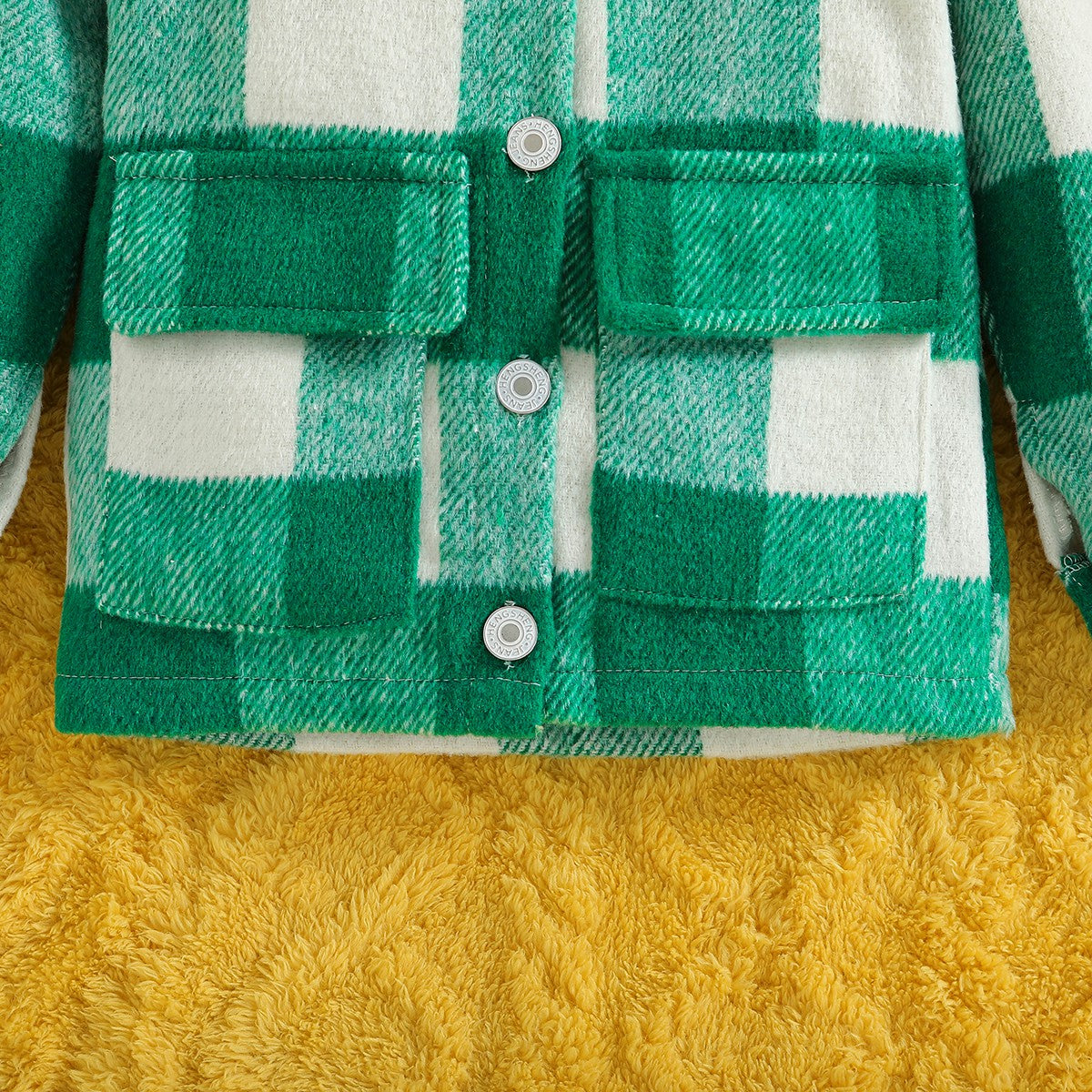 Boys Green Checked Windcheater Cotton Tailored Jacket