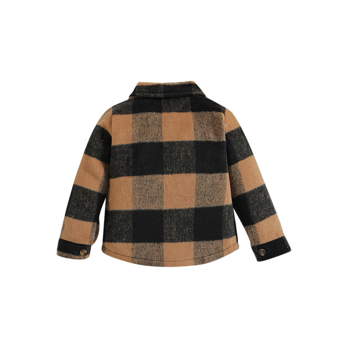 Boys Brown Tartan Checked Cotton Shacket