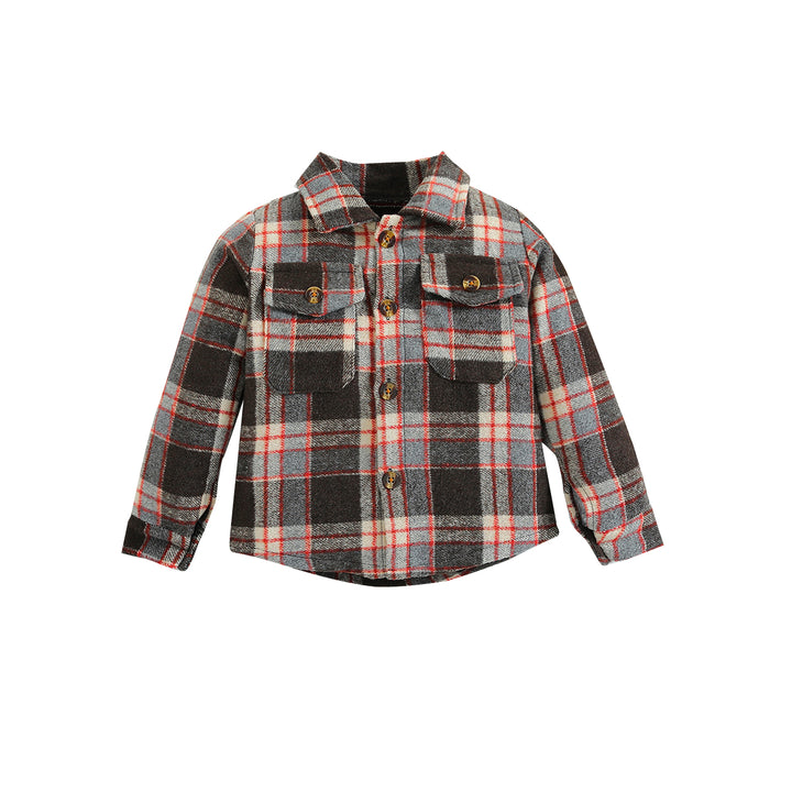Boys Checked Windcheater Cotton Tailored Jacket