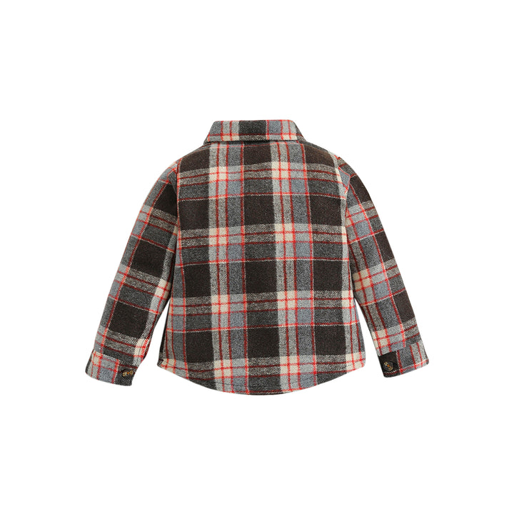 Boys Checked Windcheater Cotton Tailored Jacket