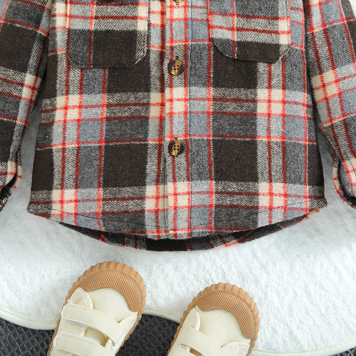 Boys Checked Windcheater Cotton Tailored Jacket