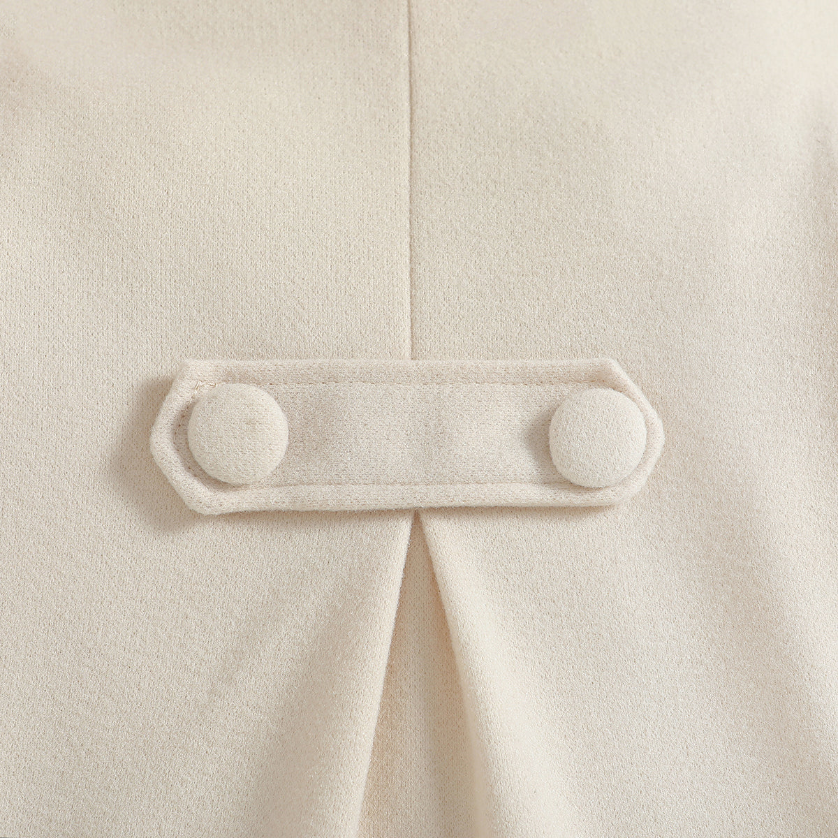Girls Beige Windcheater Spread Collar Cotton Tailored Jacket
