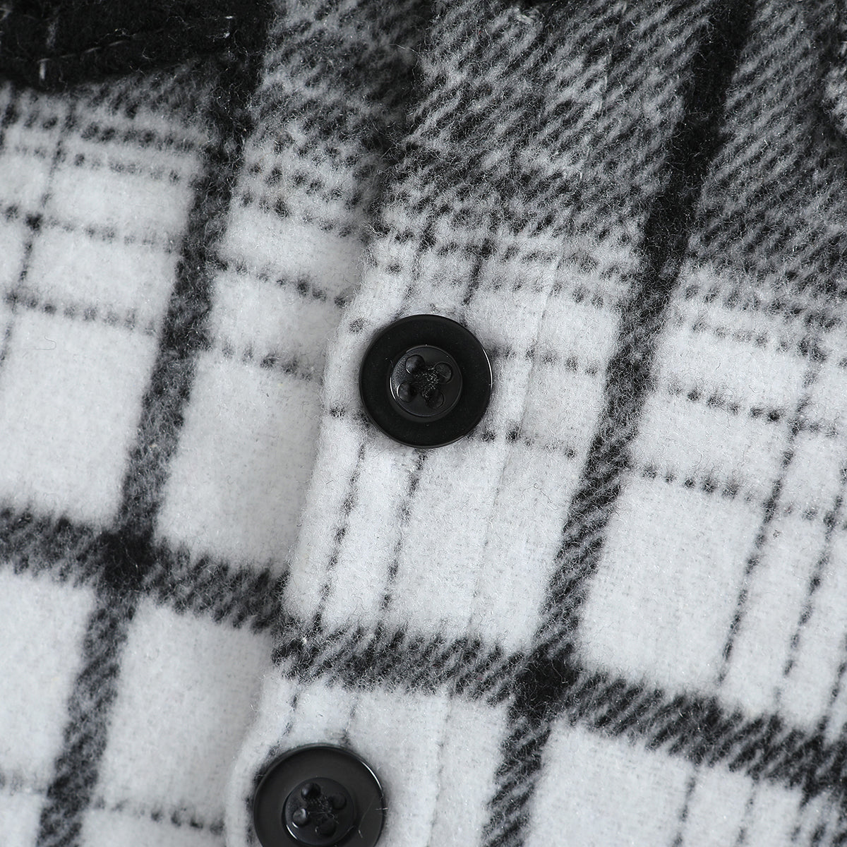 Boys Black Checked Windcheater Hooded Outdoor Cotton Tailored Jacket