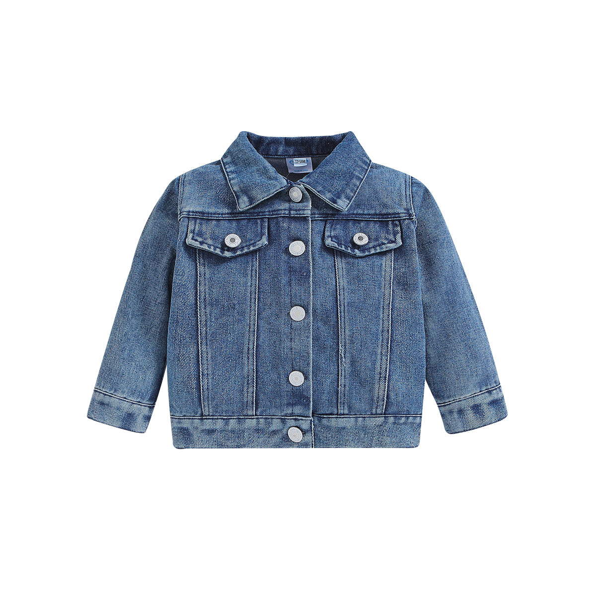 Girls Blue Washed Denim Jacket