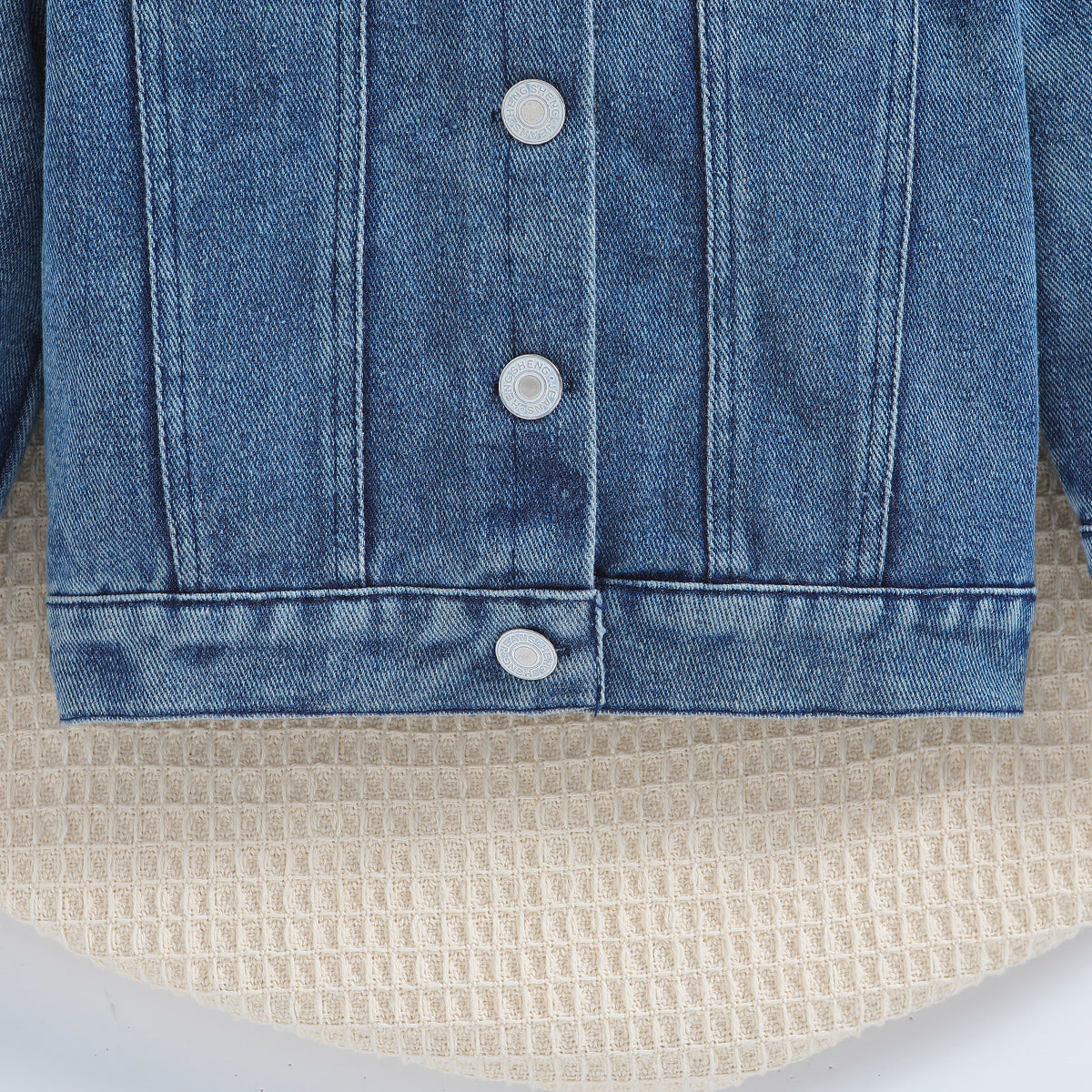 Girls Blue Washed Denim Jacket