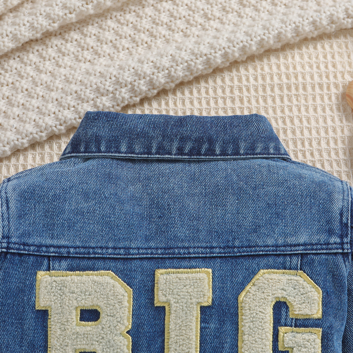 Girls Blue Washed Denim Jacket
