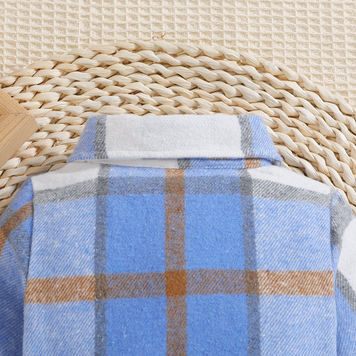 Boys Blue Checked Tailored Jacket