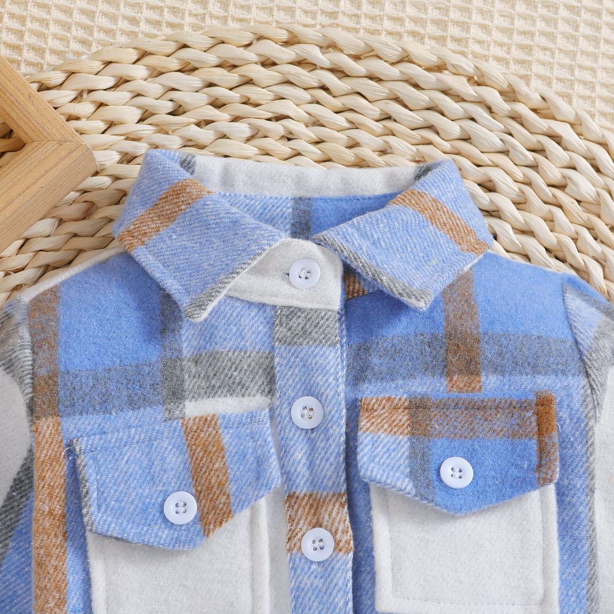 Boys Blue Checked Tailored Jacket