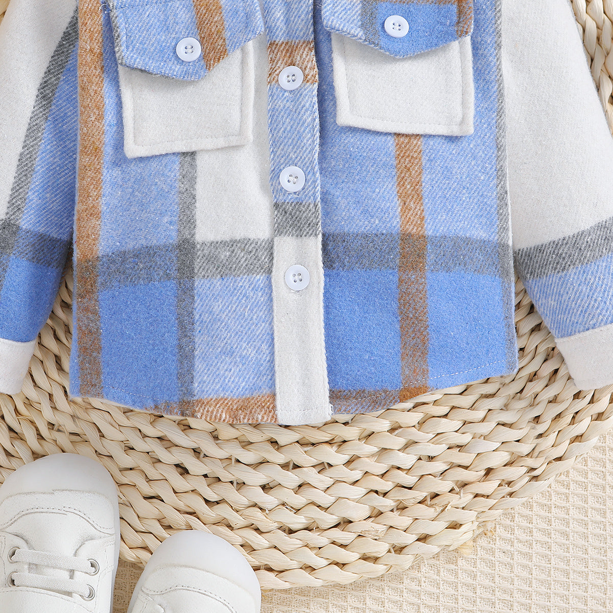 Boys Blue Checked Tailored Jacket