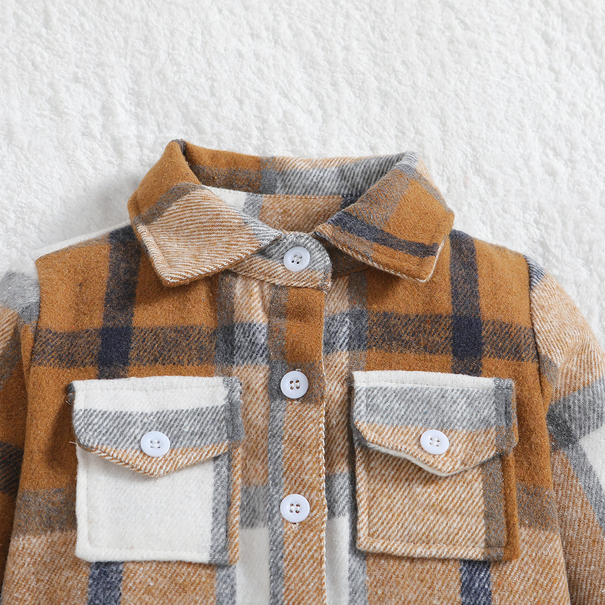 Boys Khaki Checked Tailored Jacket