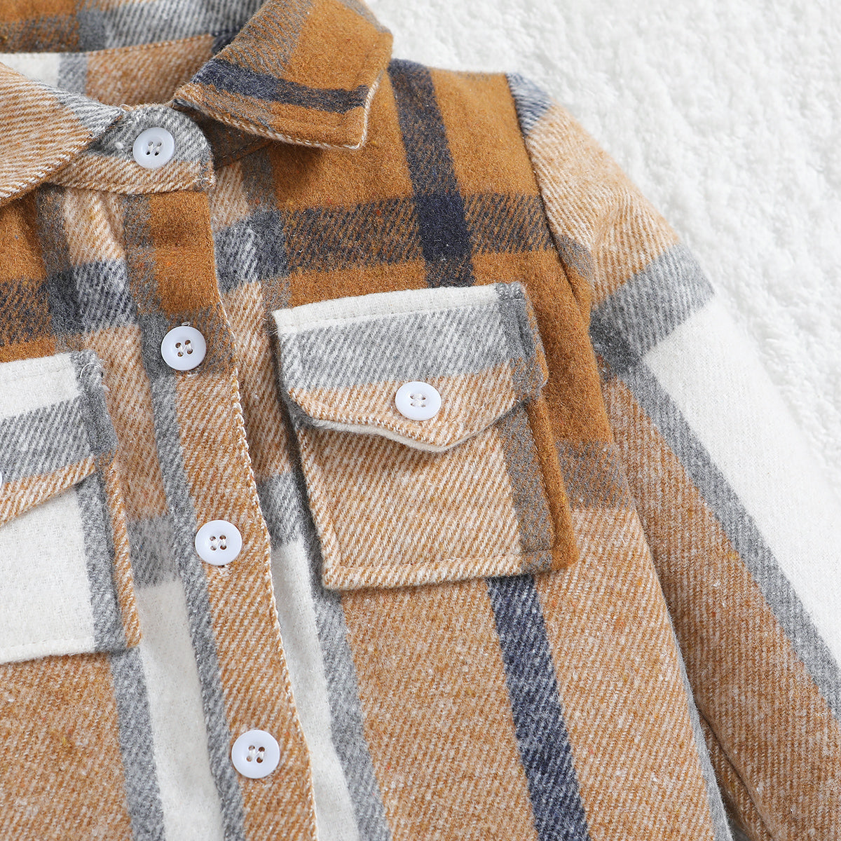 Boys Khaki Checked Tailored Jacket