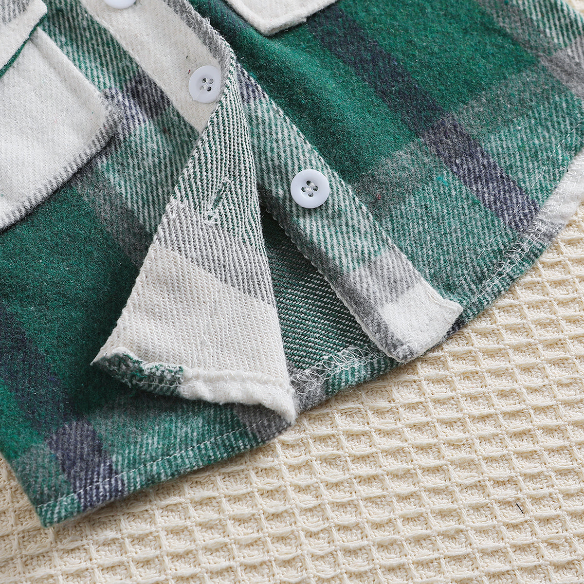 Boys Green Checked Tailored Jacket