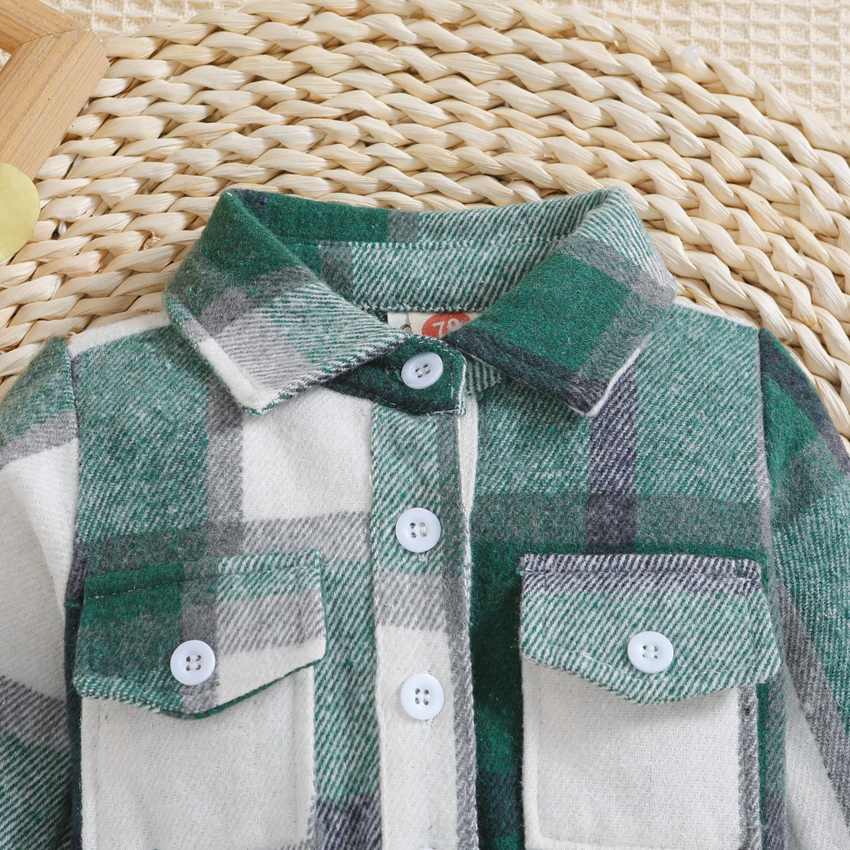 Boys Green Checked Tailored Jacket