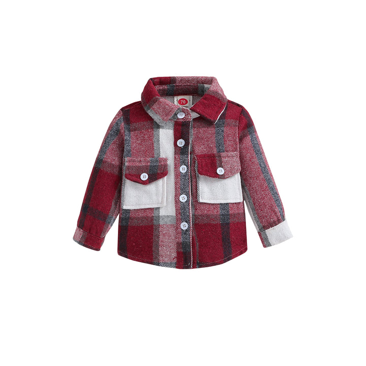 Boys Red Checked Tailored Jacket
