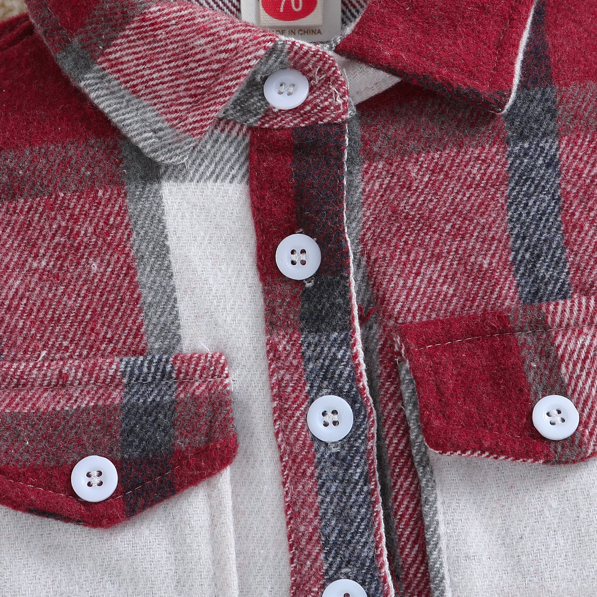 Boys Red Checked Tailored Jacket