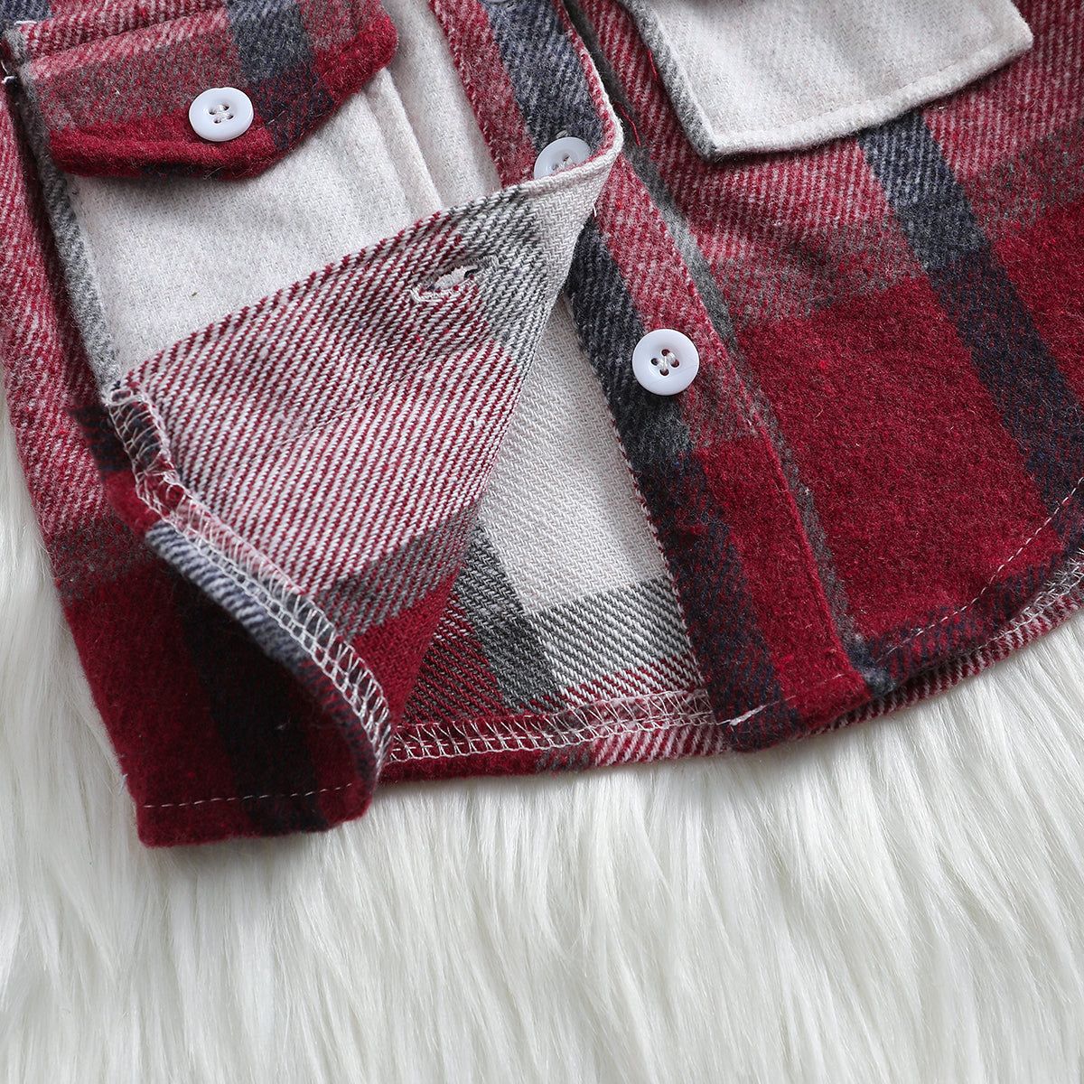 Boys Red Checked Tailored Jacket