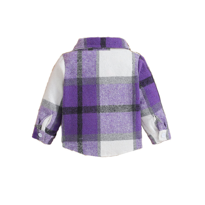 Boys Purple Checked Tailored Jacket