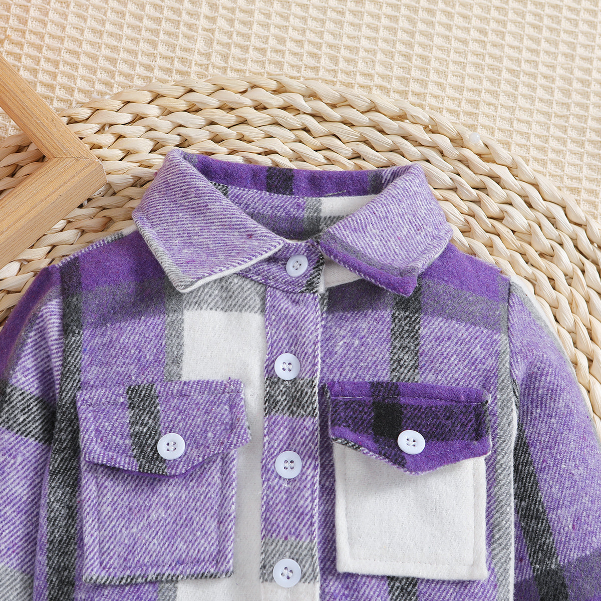 Boys Purple Checked Tailored Jacket