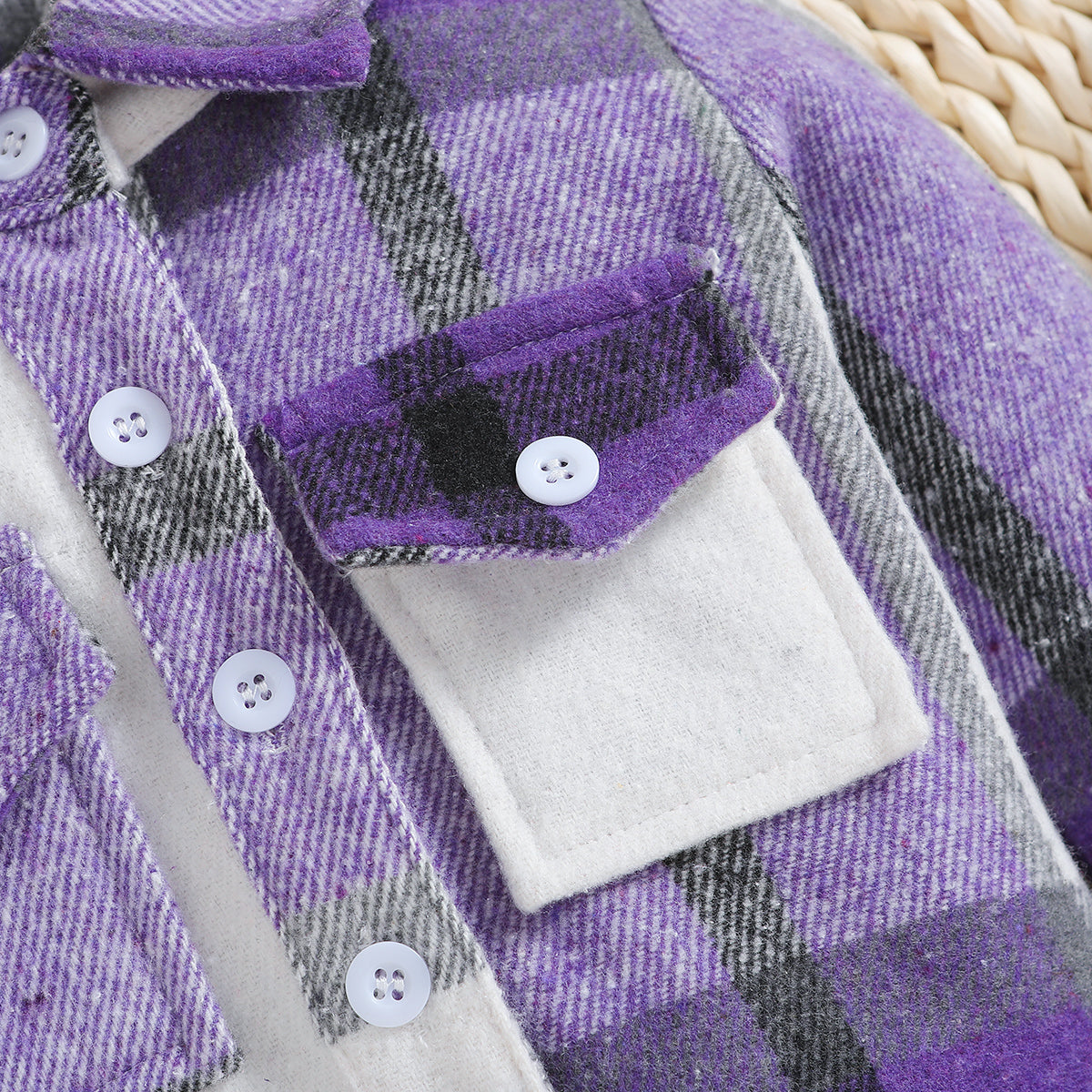 Boys Purple Checked Tailored Jacket