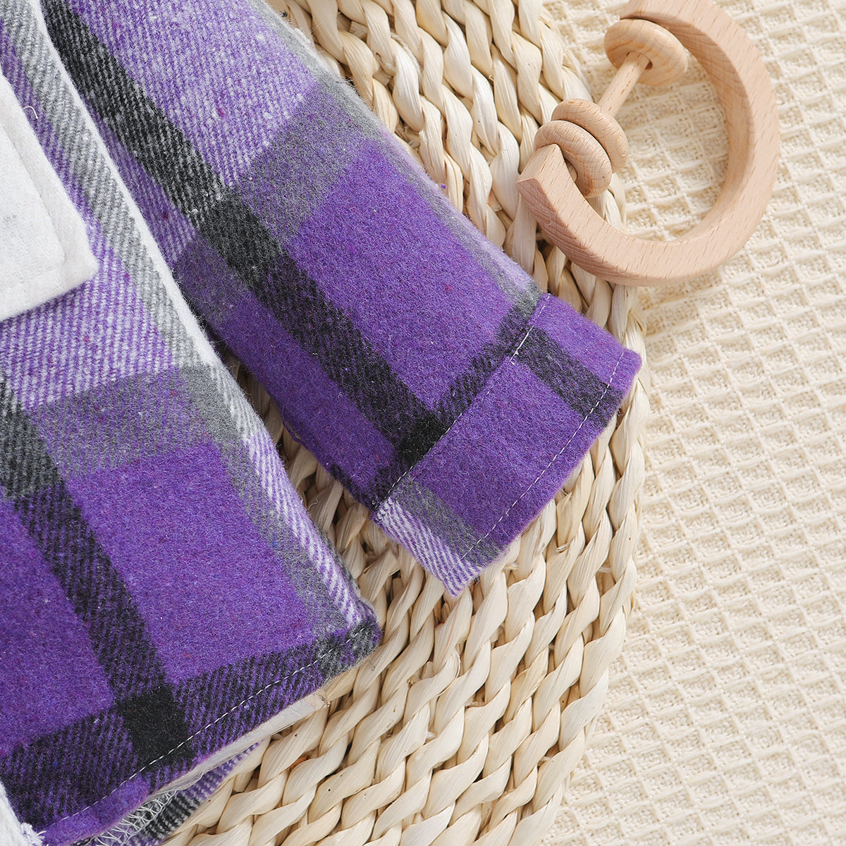 Boys Purple Checked Tailored Jacket