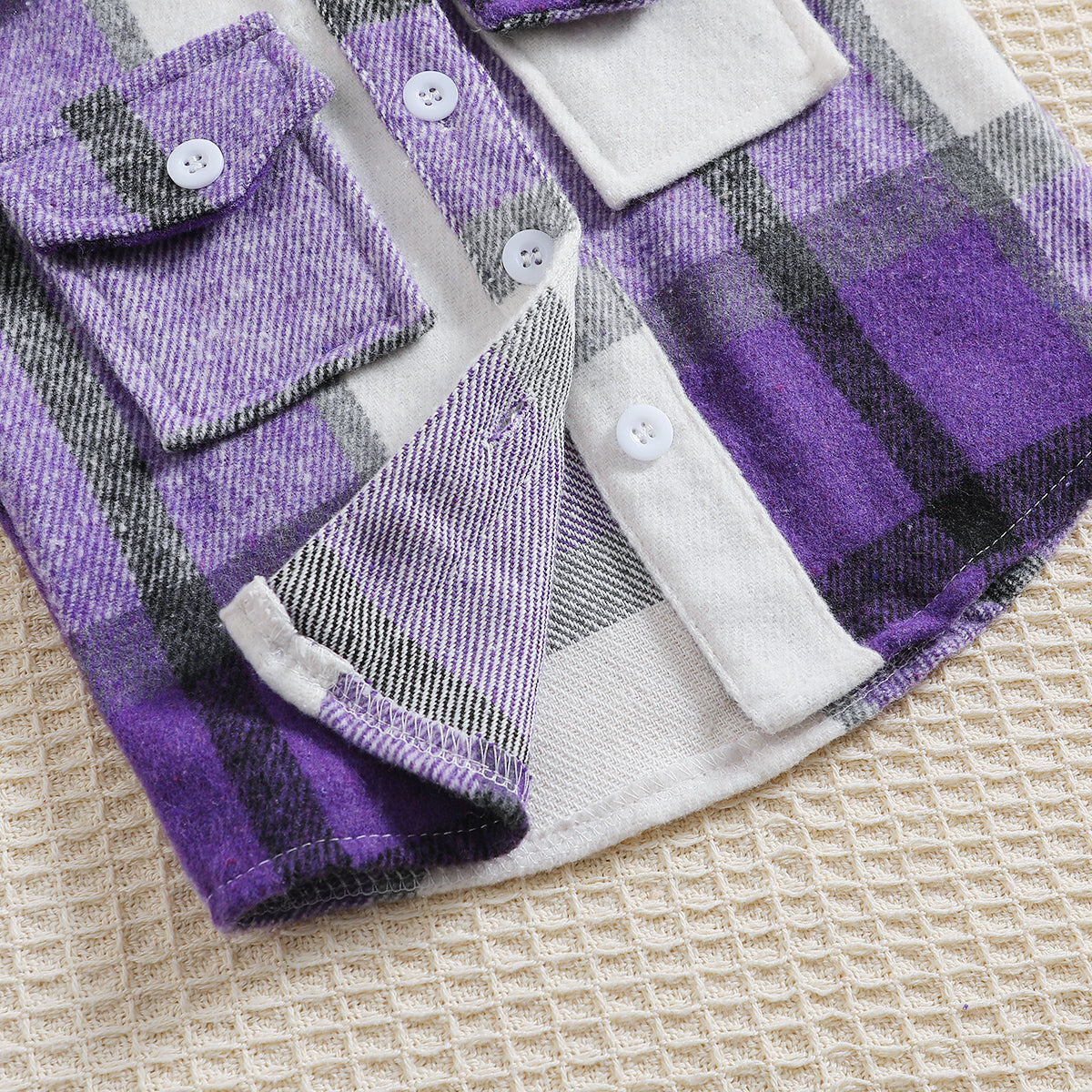 Boys Purple Checked Tailored Jacket