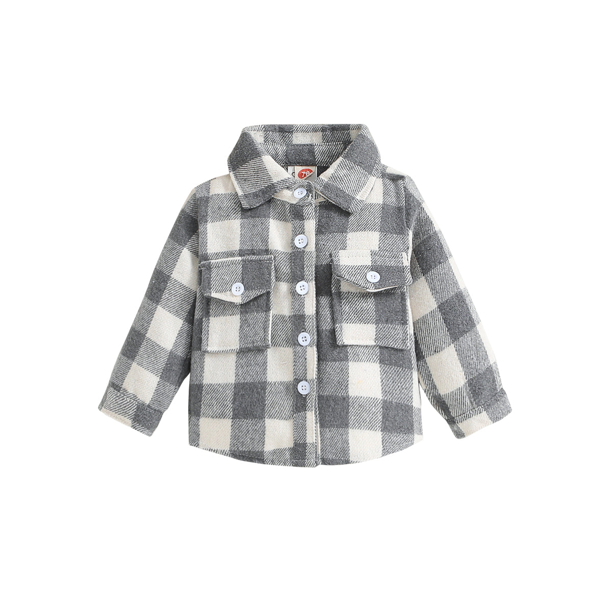 Boys Grey Windowpane Checked Cotton Shackets