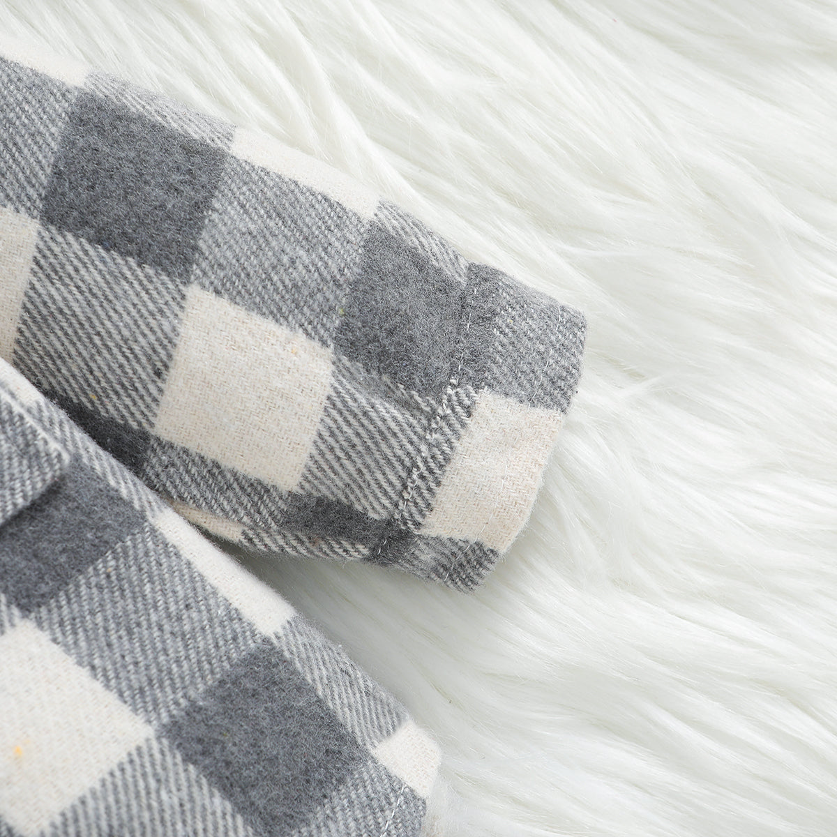 Boys Grey Windowpane Checked Cotton Shackets