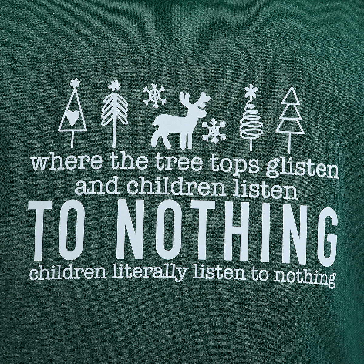Boys Green Typography Printed Round Neck Pullover