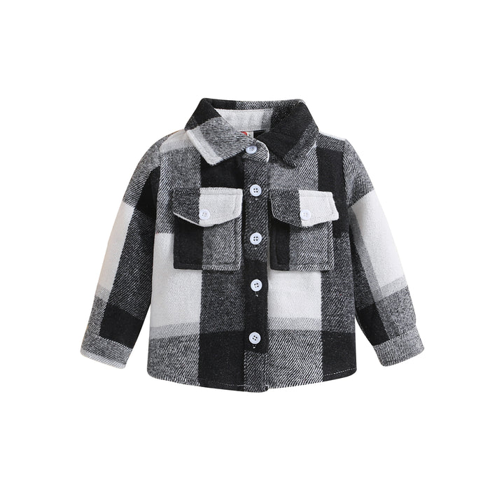Boys Black Checked Tailored Jacket