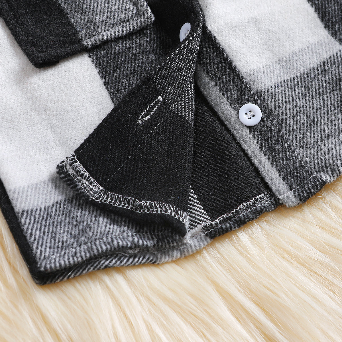 Boys Black Checked Tailored Jacket
