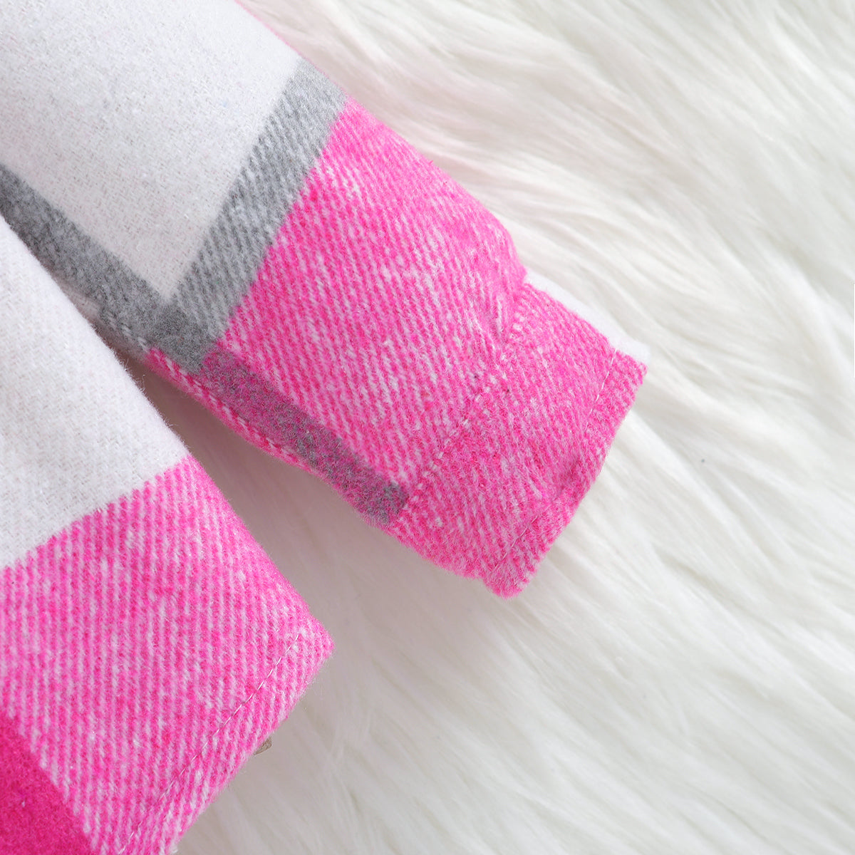 Boys Pink Checked Cotton Tailored Jacket