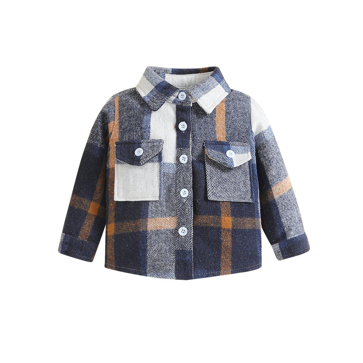 Boys Brown Checked Tailored Jacket