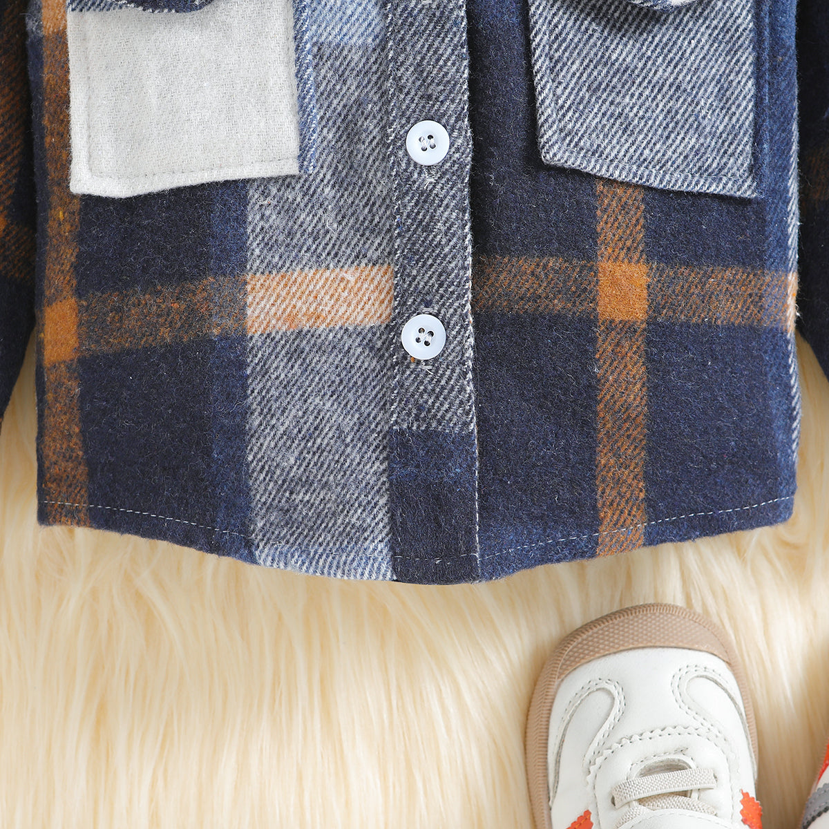 Boys Brown Checked Tailored Jacket