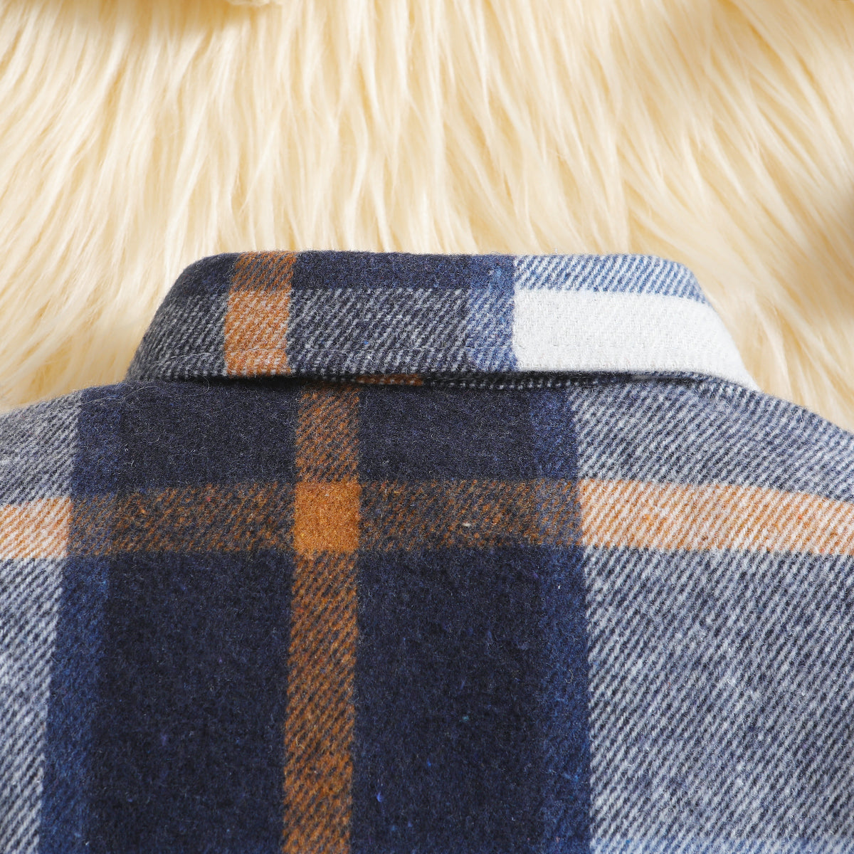 Boys Brown Checked Tailored Jacket