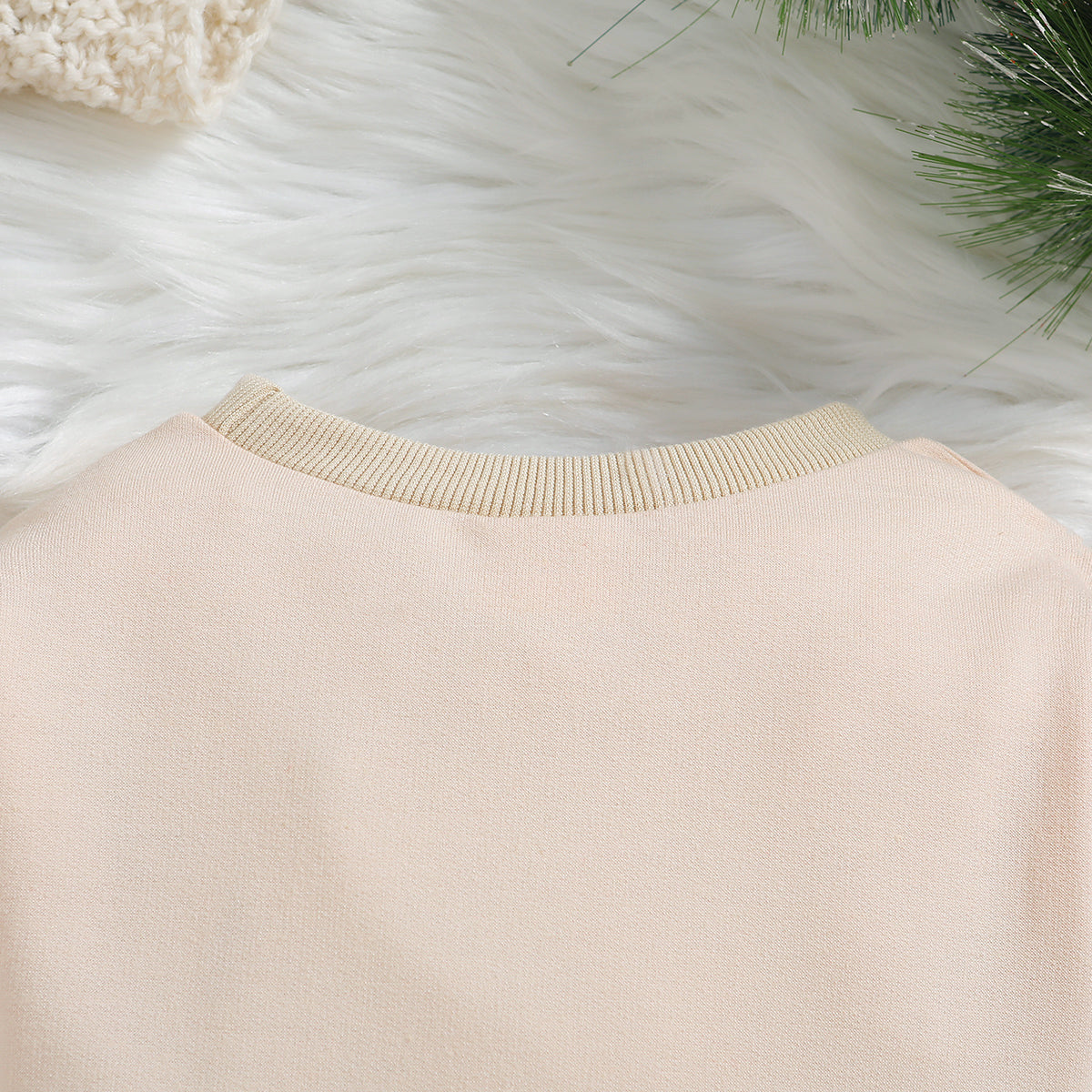 Kids Beige & Red Typography Printed Pullover